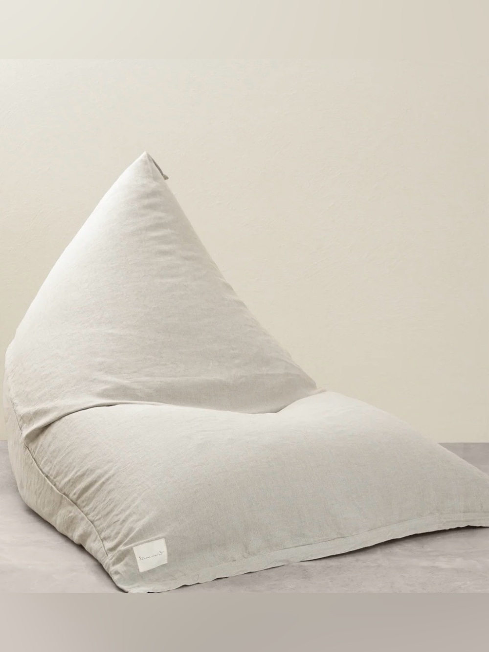 French Linen Floor Lounger Cover – Dove Grey | Like New